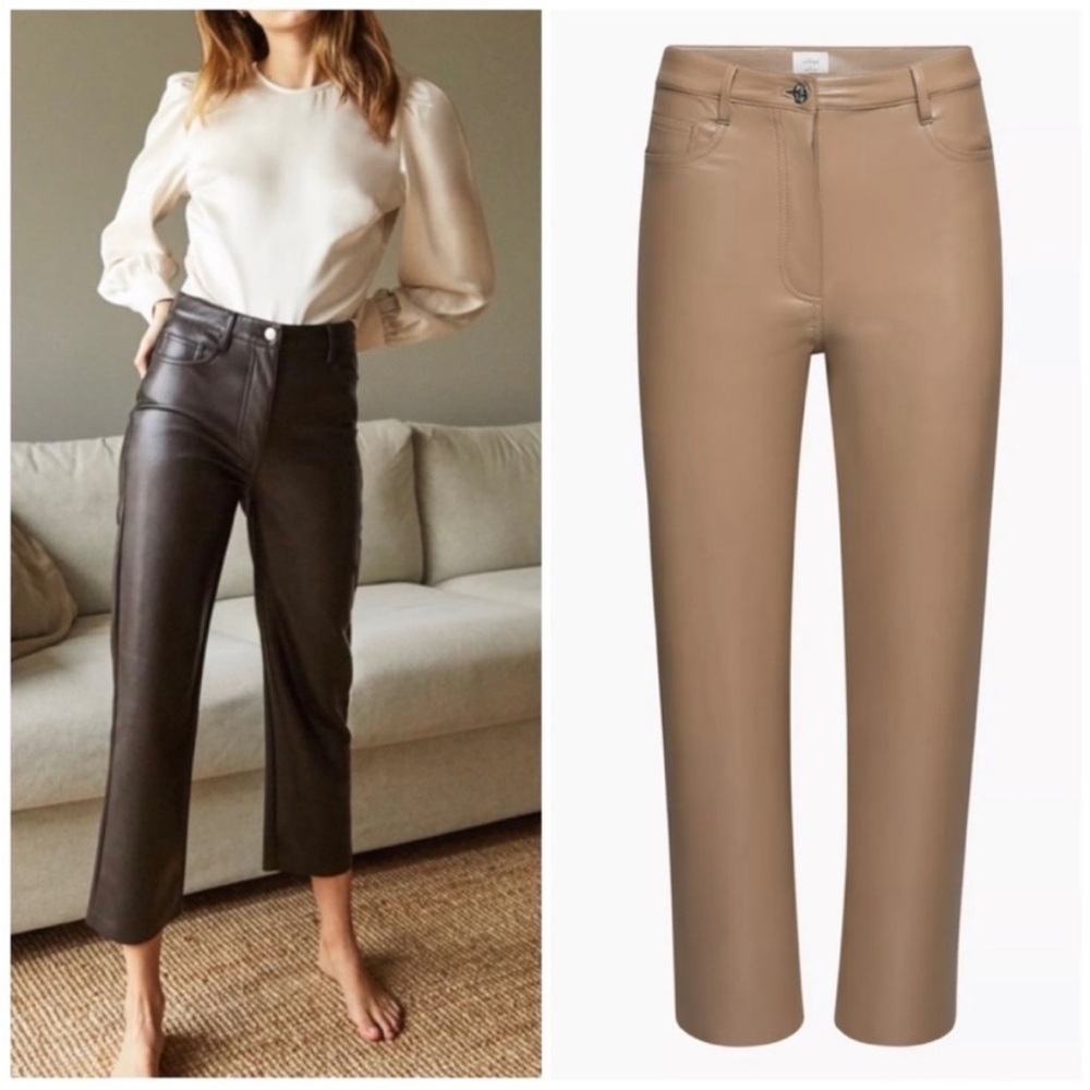 Aritzia vegan leather in constant camel NWT